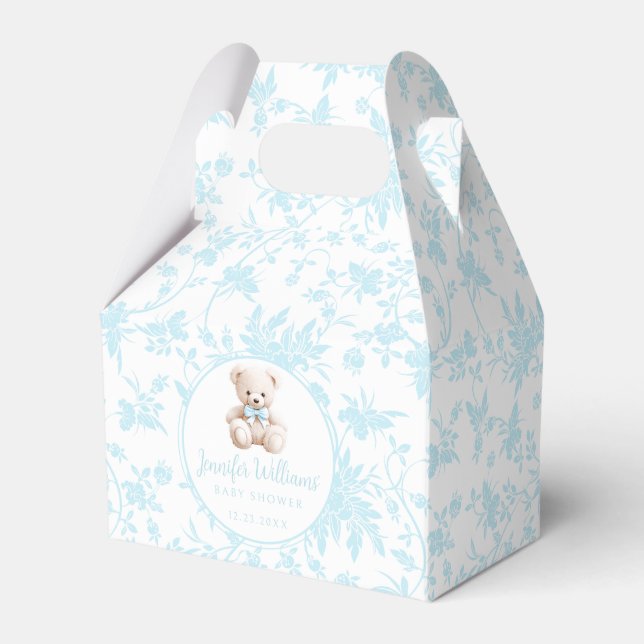 Blå nalle pojke-doseringskandlåda presentaskar (Framsidan Sidan)