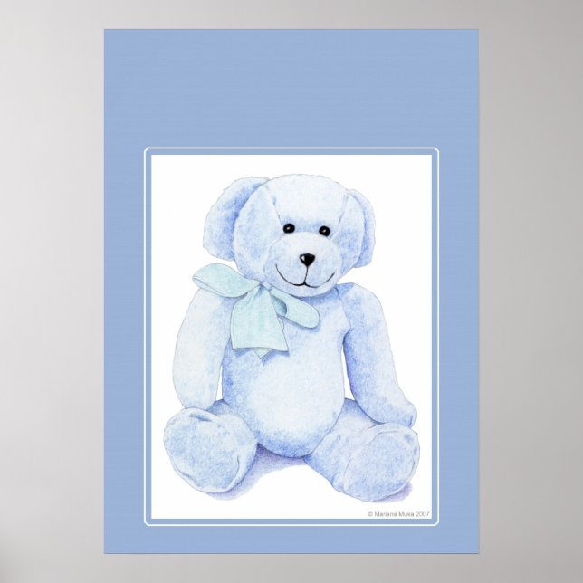 Blå Nalle Poster (Framsidan)