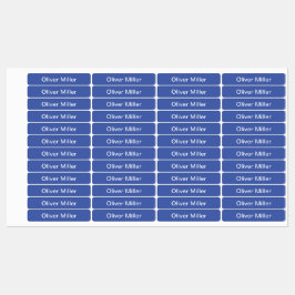 Blå namn-etiketter för daghem klistermärke