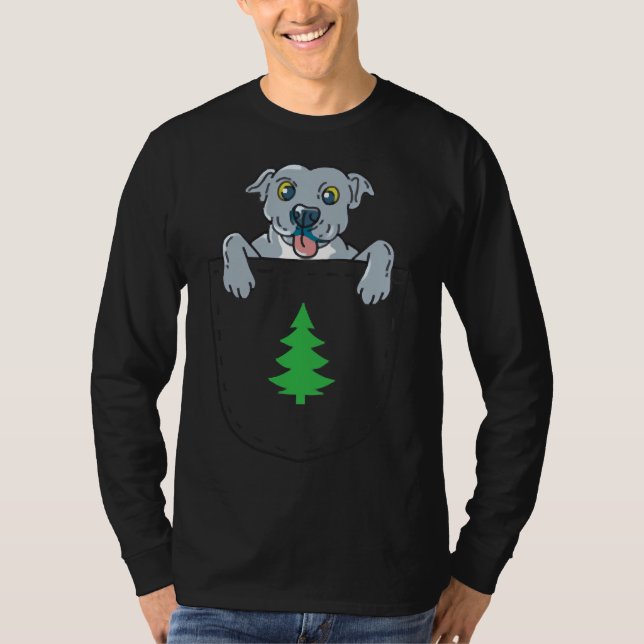 Blå näsa, tupppanna i Pocket &jul T Shirt (Framsida)