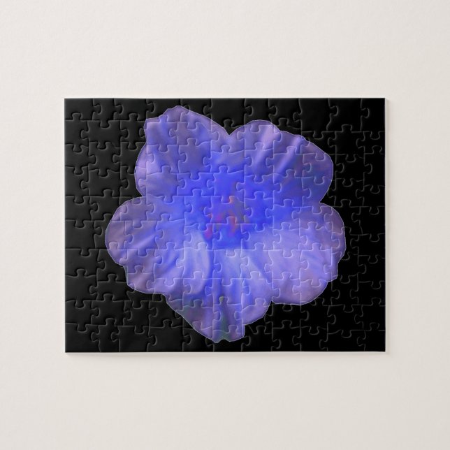 Blå Nasturtium Flower Puzzle Pussel (Horisontell)