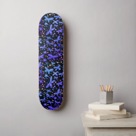 Blå Natt Fjärilar Mini Skateboard Bräda 18,5 Cm