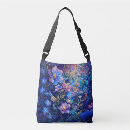 Blå nattblommor Totebag Axelväska