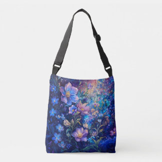 Blå nattblommor Totebag Axelväska