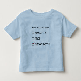 Blå Naughty Nice-lista Lustigt Cute-jul T Shirt