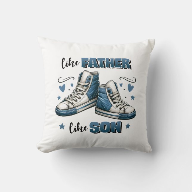 Blå neakers som Far, som Son Kudde (Framsida)