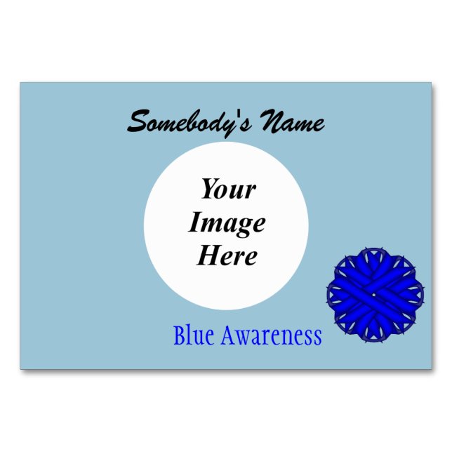 Blå nederbördsmall av Kenneth Yoncich Bordsnummer (Framsidan)