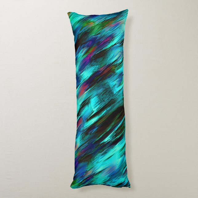 Blå nedfläckad från blå till cyano, rödaktiga pric kroppskudde (Baksidan (Vertikal))