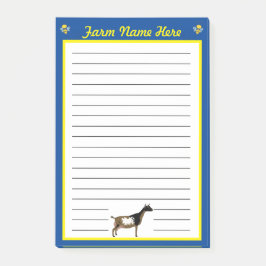 Blå nigerianska dvärggårdsuppfödning post-it block