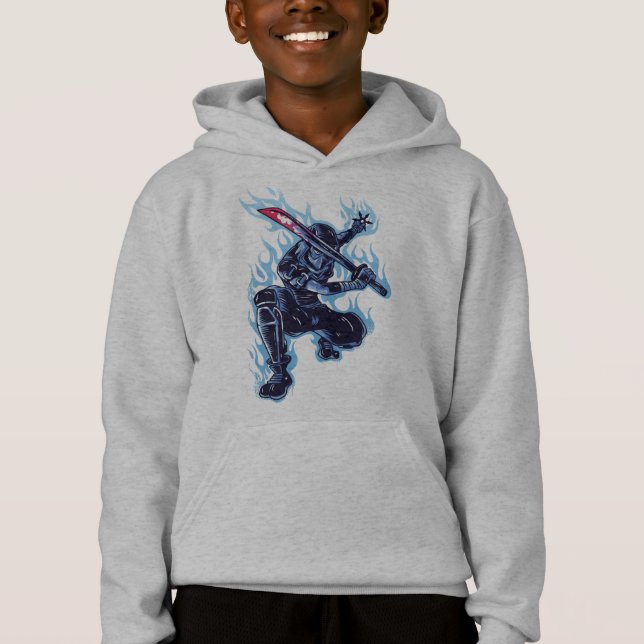 Blå ninja t shirt (Framsida)