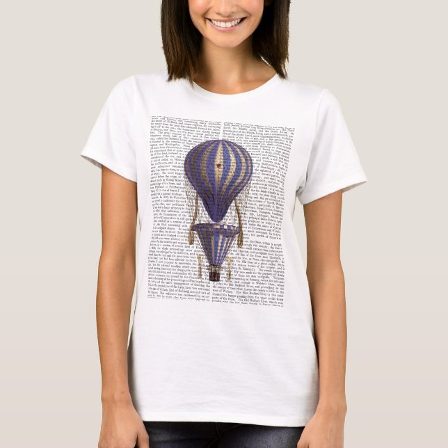 Blå nivåindelad Luftballong Tee (Framsida)