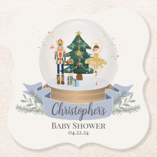 blå nötknäppare jul bebis shower fest underlägg papper
