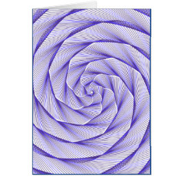 Blå nukleus Dive Drop Math Swirl Card Hälsningskort