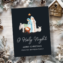 Blå nyans, Religiösa jul Helg Vykort