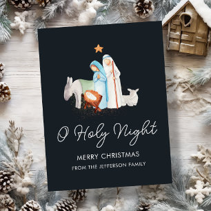 Blå nyans, Religiösa jul Helg Vykort