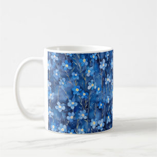 Blå Nyanser i Mönster överallt Kaffemugg