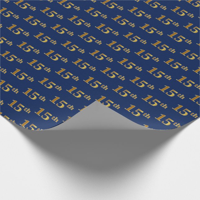 Blå, Oäkta Guld 15:e (Femtonde) Evenemanget Presentpapper (Hörn)