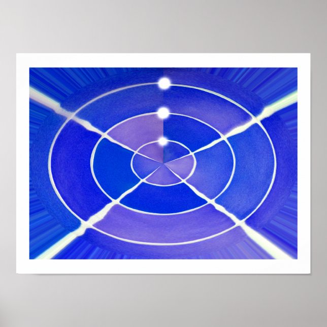 Blå oändlighetskonst poster (Framsidan)