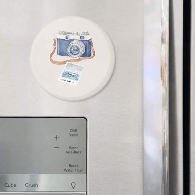 Blå Ocean Foto Kamera Magnet (In Situ (Fridge))