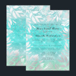 Blå Ocean Himmel Glitter Ombre Blommig Ram Inbjudningar<br><div class="desc">Designen har en glitter blad dekoration. 
 
Elegant skrift i mjuk vit färg fullbordar utseendet. 

Behöver du hjälp med formulering av spara datum eller anpassning? 

Kontakta mig via länken "Fråga designern" på denna sida</div>