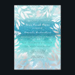 Blå Ocean Himmelsglitter Ombre Blommig Folie Marin Inbjudningar<br><div class="desc">Designen har en glitter blad dekoration. 
 
Elegant skrift i mjukt vitt fullbordar utseendet. 

Behöver du hjälp med formulering för save the date eller anpassning? 

Kontakta mig via länken "Fråga designern" på denna sida</div>