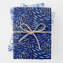 Blå Ocean Nautilus Set Om Tre 