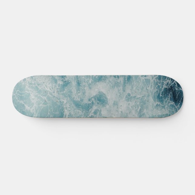 Blå Ocean Sommar Beach Vågar Mini Skateboard Bräda 18,5 Cm (Horz)