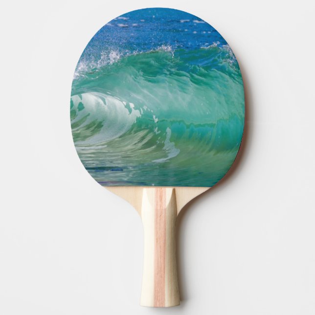 Blå Ocean Sommar Beach Vågar Pingisracket (Framsidan)