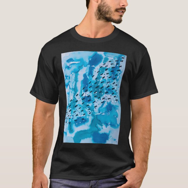 Blå Ocean T Shirt (Framsida)