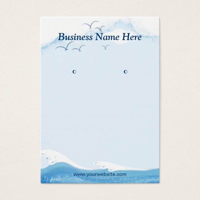 Blå Oceanen Fiskmås - Visning-kort Visitkort (Framsidan)