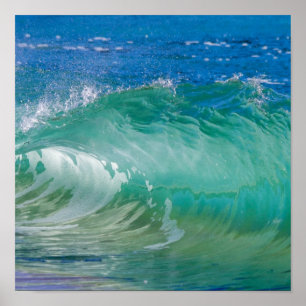 Blå oceanen, sommarstrupe Vinkarare Poster