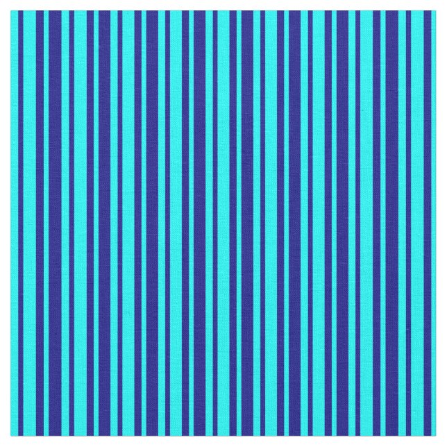 Blå och Aqua Mönster Tyg (Närbild)