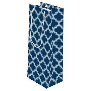 Blå och Baby blue trellis, lattice, quatrefoil