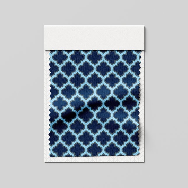 Blå och Baby blue trellis, lattice, quatrefoil Tyg (Skapare uppladdad)