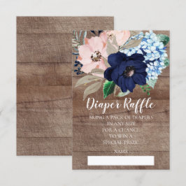 Blå och  babystöldrör Raffle Biljett Inbjudningar