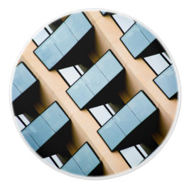 Blå- och Beige-Abstrakt Knopp