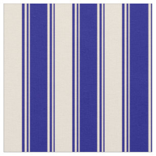 Blå och Bisque Linten/Stripe Mönster Tyg