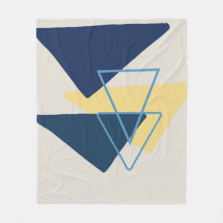 Blå och blå triangel, Abstrakt nr 1 Fleecefilt