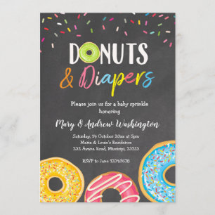 Blå och blöjor, Skalkboard Baby Sprinkle Inbjudningar