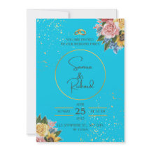 Blå och Blommigt bröllop