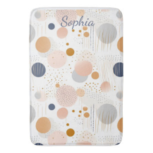 Blå och brun Abstrakt Färg DesignFleece Blanket Badrumsmatta