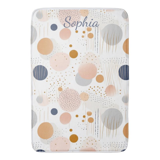 Blå och brun Abstrakt Färg DesignFleece Blanket Badrumsmatta (Framsidan (Vertikal))