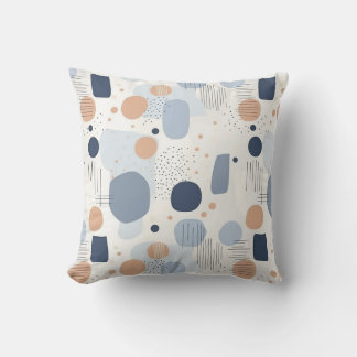 Blå och brun Abstrakt Färg DesignFleece Blanket Kudde