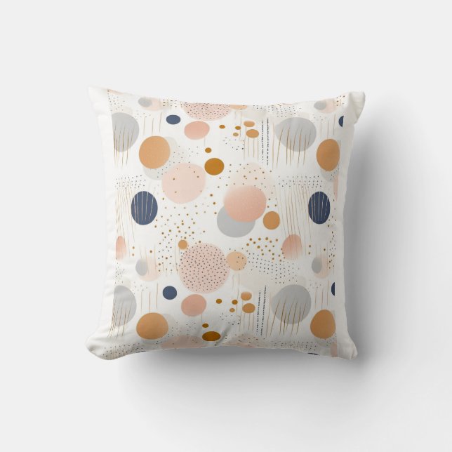 Blå och brun Abstrakt Färg DesignFleece Blanket Kudde (Framsida)