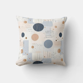 Blå och brun Abstrakt Färg DesignFleece Blanket Kudde