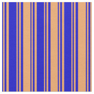 Blå och brun Färgad strimlad/linjerad Mönster Tyg