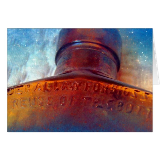 Blå och brun hälsningskort (Framsidan Horizontal)