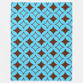 Blå och brun shippo fleecefilt