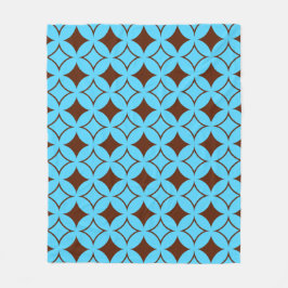 Blå och brun shippo fleecefilt