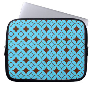 Blå och brun shippo laptop sleeve